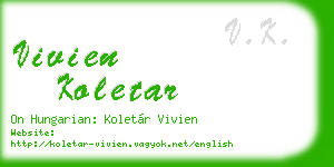 vivien koletar business card